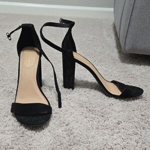 Madden Girl Black Ankle Strap Heels